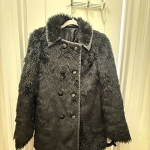 Marc Jacobs Luxurious Black Faux Fur Coat